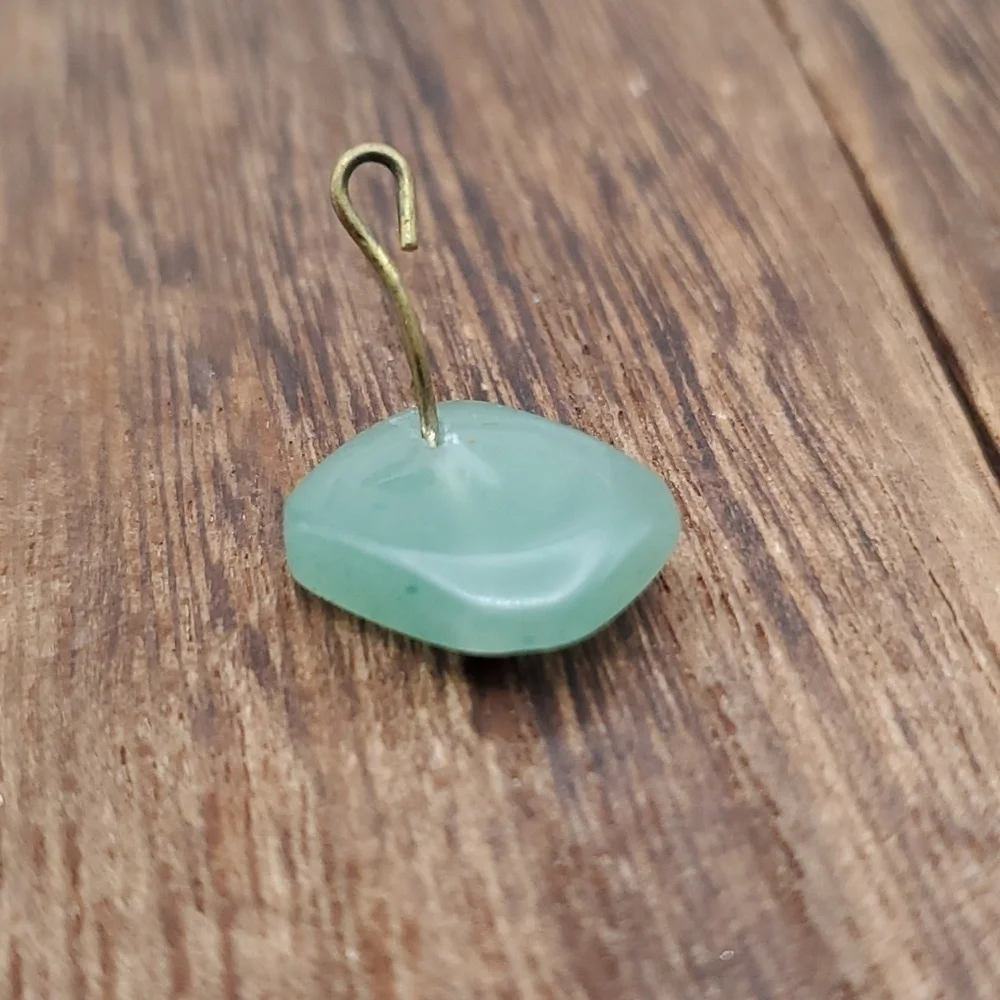 Tribal deco natural earth stone pendant‎